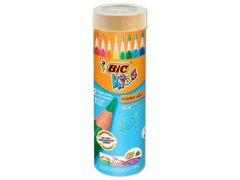 BİC EVOLUTION 12+1 ÜÇGEN JUMBO TÜP KURU BOYA 958192 BİC EVOLUTION 12+1 ÜÇGEN JUMBO TÜP KURU BOYA 958192