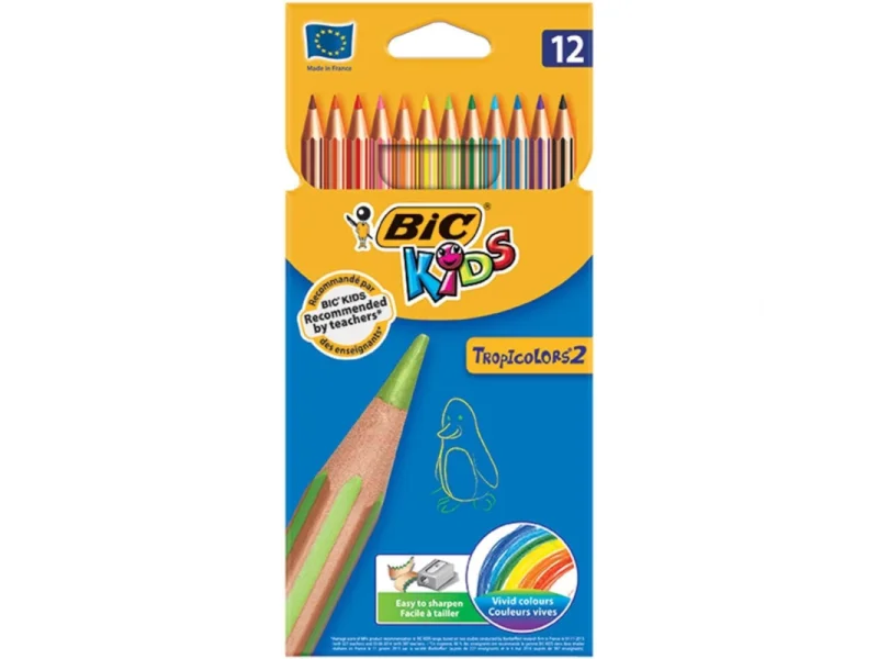 BİC TROPICOLORS 12 RENK KURU BOYA KALEMİ UZUN 83256611 BİC TROPICOLORS 12 RENK KURU BOYA KALEMİ UZUN 83256611