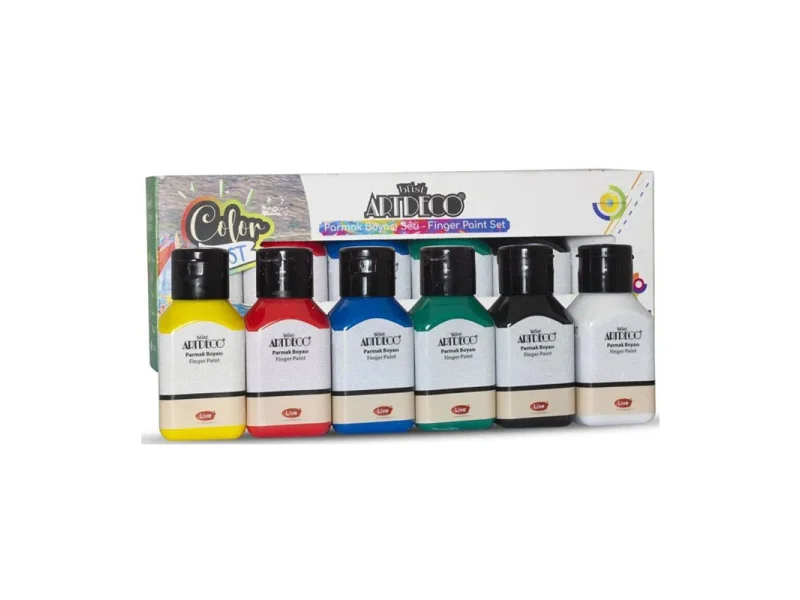 ARTDECO KIDS PARMAK BOYASI SETİ TEMEL RENKLER 6X75 ML LV-Y-118 ARTDECO KIDS PARMAK BOYASI SETİ TEMEL RENKLER 6X75 ML LV-Y-118