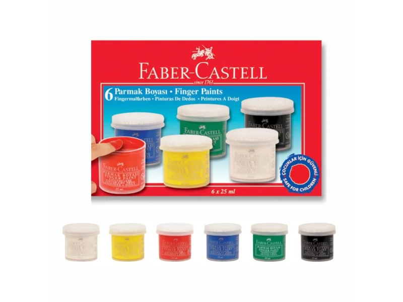 FABER 6 RENK PARMAK BOYASI ŞİŞE 160402 FABER 6 RENK PARMAK BOYASI ŞİŞE 160402