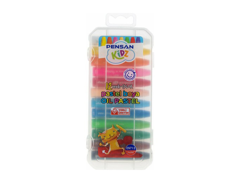 PENSAN KİDZ 12 RENK PASTEL BOYA PLASTİK KUTU 99967 PENSAN KİDZ 12 RENK PASTEL BOYA PLASTİK KUTU 99967