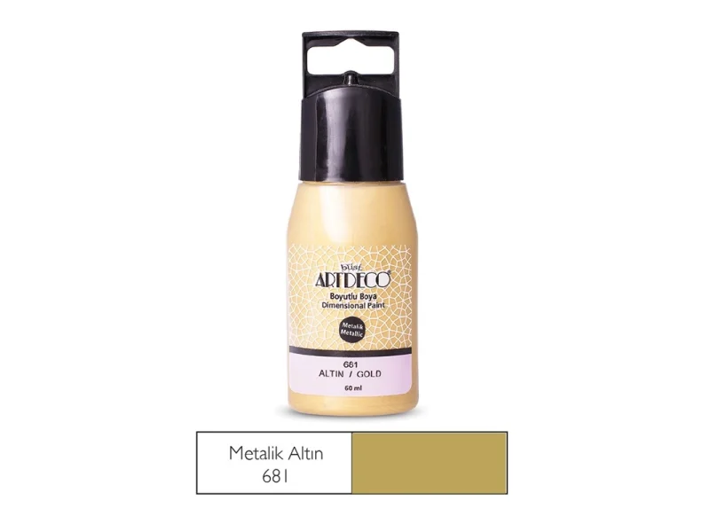 ARTDECO Y-040C-681 BOYUTLU BOYA 60 ml ALTIN ARTDECO Y-040C-681 BOYUTLU BOYA 60 ml ALTIN