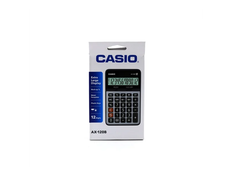 CASIO AX-120 B/S  HESAP MAKİNESİ 12 HANE