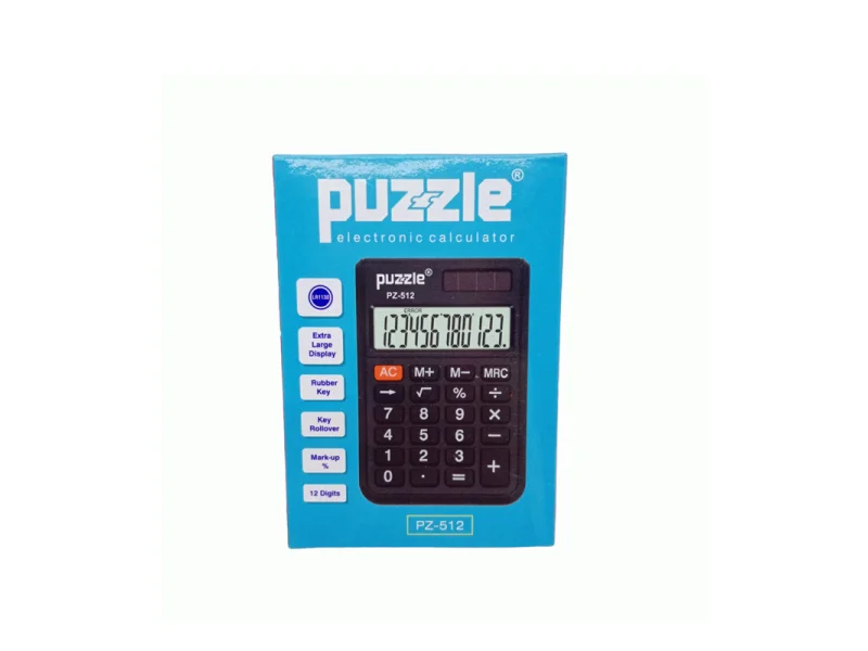 PUZZLE PZ-512 CEP TİPİ HESAP MAKİNESİ 12 HANE PUZZLE PZ-512 CEP TİPİ HESAP MAKİNESİ 12 HANE