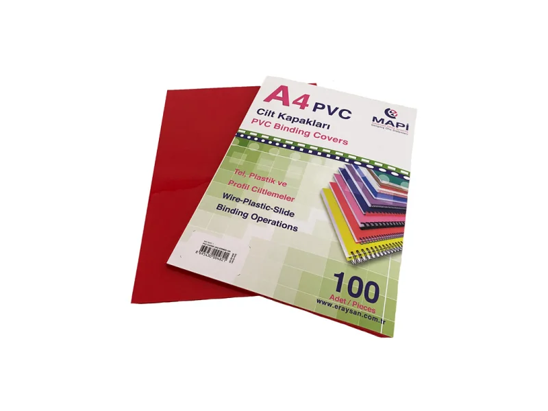 MAPİ A4 PVC CİLT KAPAĞI KIRMIZI 160mic.2040203 MAPİ A4 PVC CİLT KAPAĞI KIRMIZI 160mic.2040203