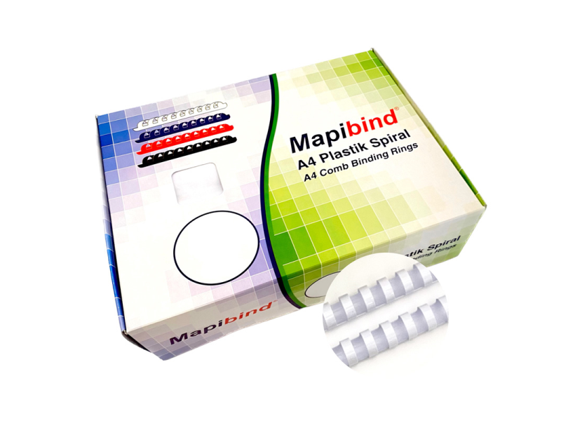 MAPİBİND 19 mm BEYAZ SPİRAL 100 LÜ 2011900 MAPİBİND 19 mm BEYAZ SPİRAL 100 LÜ 2011900