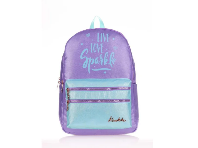 KAUKKO K1571 SPARKLE SIRT ÇANTASI DUBLE KOYU LİLA KAUKKO K1571 SPARKLE SIRT ÇANTASI DUBLE KOYU LİLA
