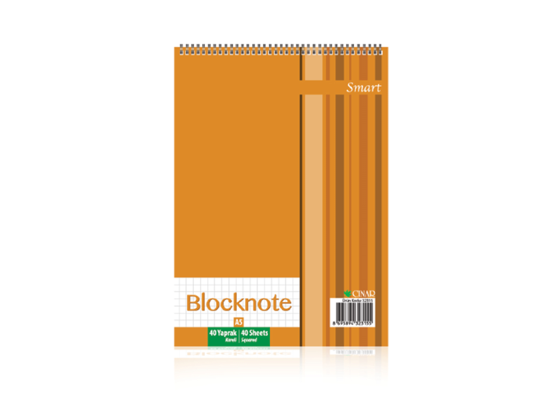 ÇINAR SMART A5 40 YP KARELİ BLOKNOT 32315 ÇINAR SMART A5 40 YP KARELİ BLOKNOT 32315