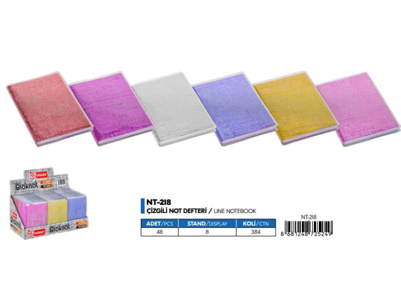 MİKRO NT-218 ÇİZGİLİ NOT DEFTERİ MİKRO NT-218 ÇİZGİLİ NOT DEFTERİ