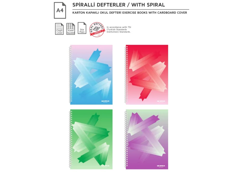 MOPAK 120 YP A4 SPİRALLİ ÇİZGİLİ METOD DEFTERİ MOPAK 120 YP A4 SPİRALLİ ÇİZGİLİ METOD DEFTERİ