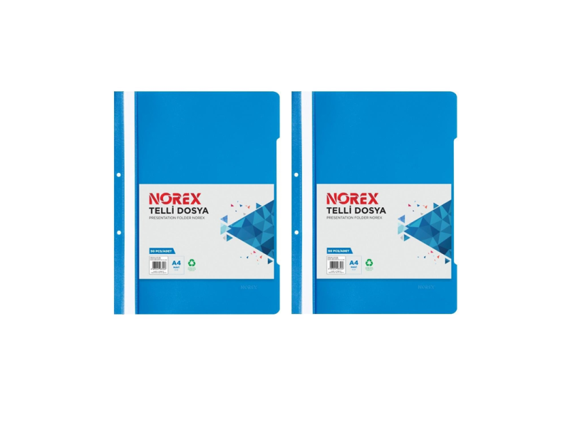 NOREX TELLİ DOSYA MAVİ 50 Lİ NOREX TELLİ DOSYA MAVİ 50 Lİ