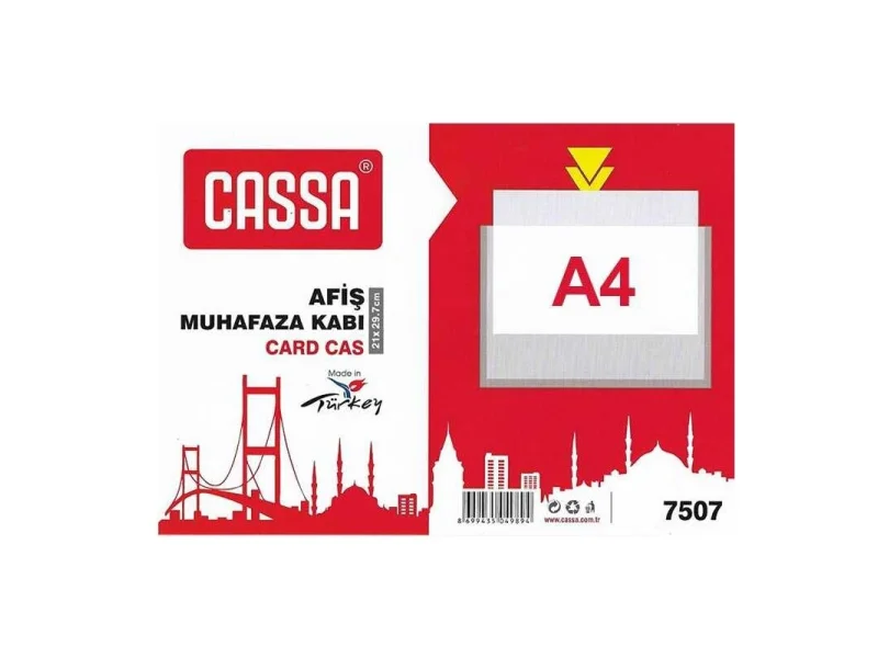 CASSA 7507 A4 AFİŞ MUHAFAZA KABI CASSA 7507 A4 AFİŞ MUHAFAZA KABI
