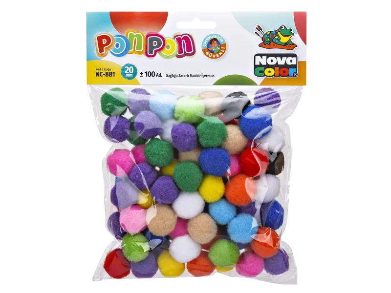 NOVA COLOR PONPON 20 mm 100 LÜ NC-881