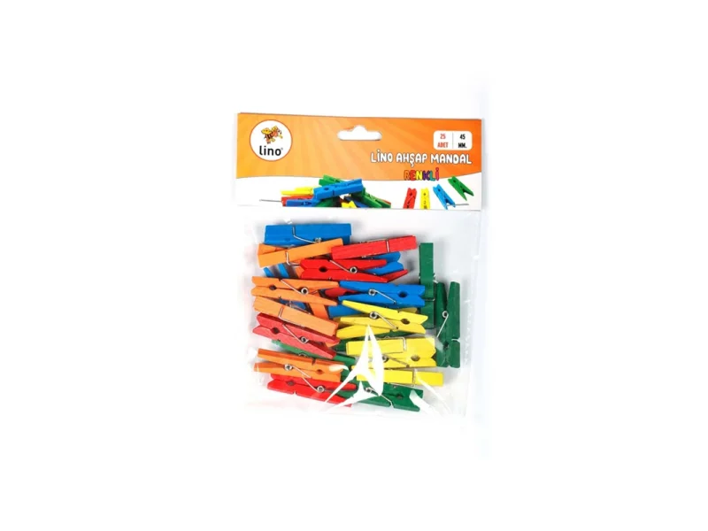 LINO RBZ-038 AHŞAP MANDAL RENKLİ 45 MM LINO RBZ-038 AHŞAP MANDAL RENKLİ 45 MM