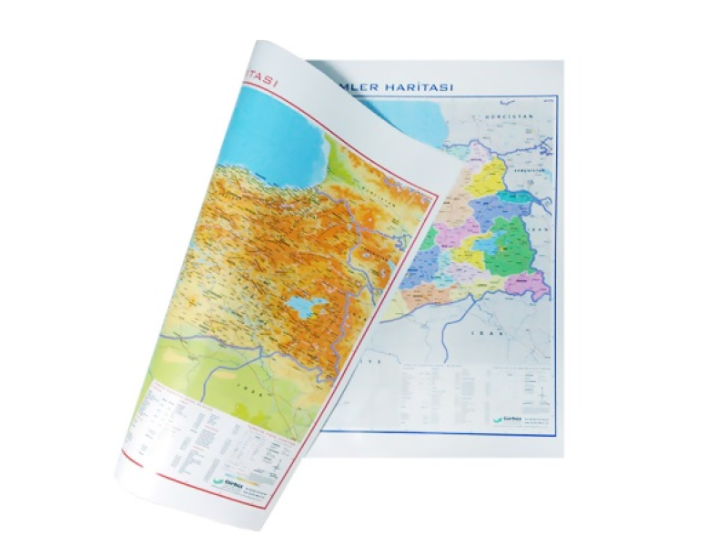 GÜRBÜZ 21012 TÜRKİYE FİZİKİ+SİYASİ HARİTA 70x100 GÜRBÜZ 21012 TÜRKİYE FİZİKİ+SİYASİ HARİTA 70x100