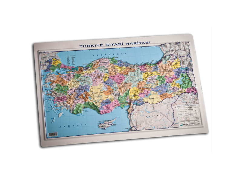GÜRBÜZ 25021 KABARTMA HARİTA TÜRKİYE SİYASİ 35x50 GÜRBÜZ 25021 KABARTMA HARİTA TÜRKİYE SİYASİ 35x50