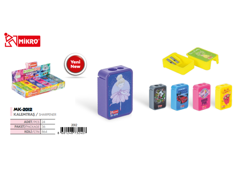 MİKRO MK 2012-24 ÇEKMECELİ KALEMTRAŞ