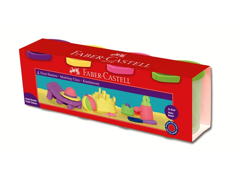 FABER OYUN HAMURU 4 RENK PASTEL 00043 FABER OYUN HAMURU 4 RENK PASTEL 00043