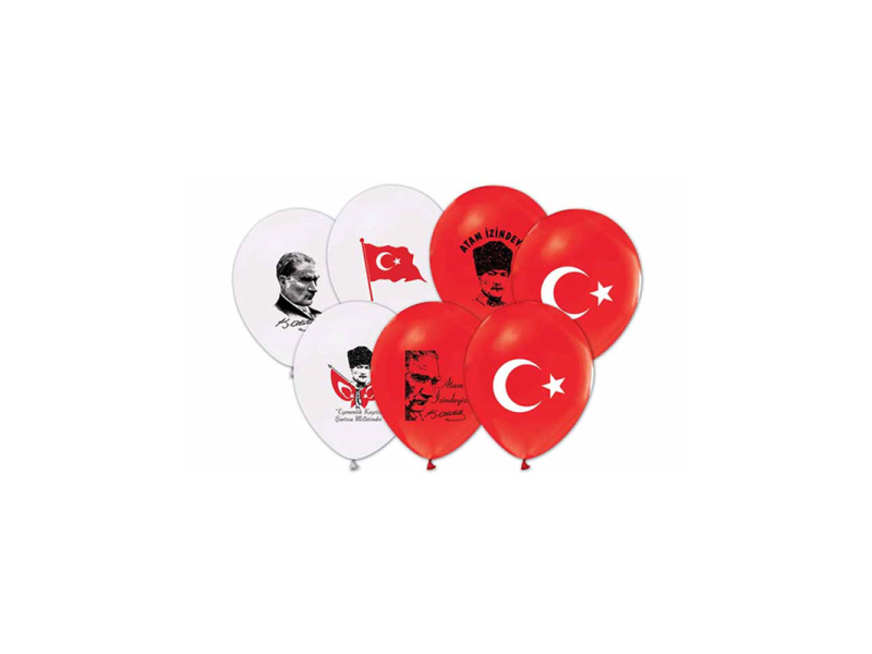 BALON 12-A BASKILI ATA/BAYRAK/NAZAR 100 LÜ BALON 12-A BASKILI ATA/BAYRAK/NAZAR 100 LÜ