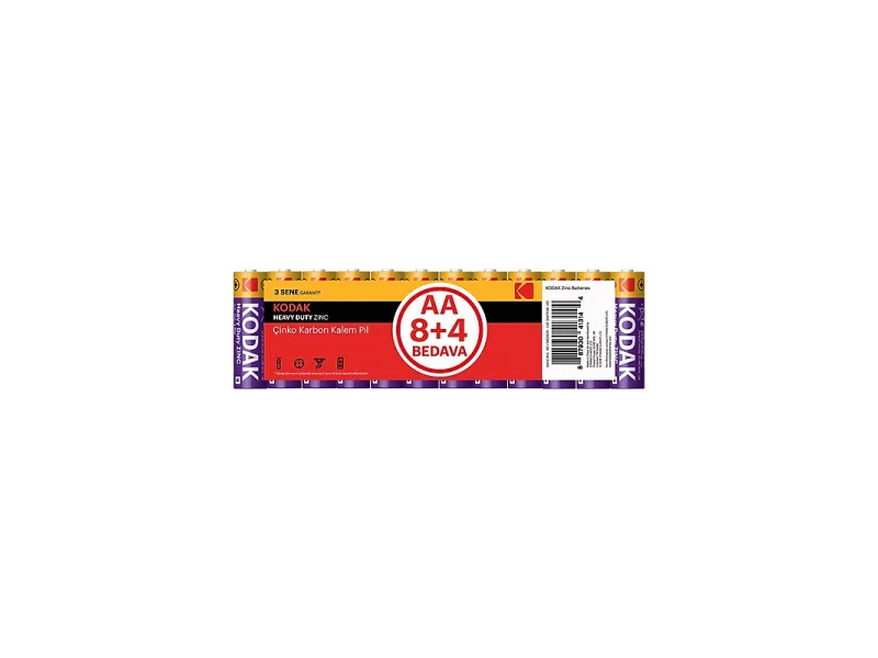 KODAK KALEM PİL 8+4 LÜ ÇİNKO KARBON 285554 KODAK KALEM PİL 8+4 LÜ ÇİNKO KARBON 285554