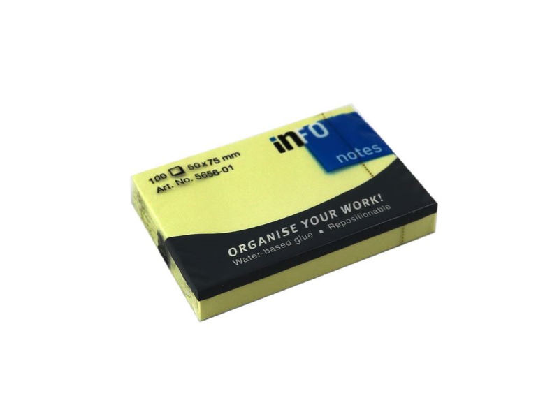 INFO NOTES 50x75 SARI POSTİT 100 yp 565601 INFO NOTES 50x75 SARI POSTİT 100 yp 565601