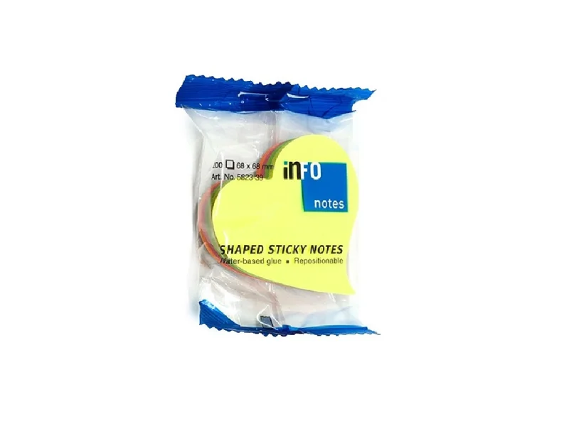 INFO NOTES 70x70 KALP POSTİT 583139 INFO NOTES 70x70 KALP POSTİT 583139