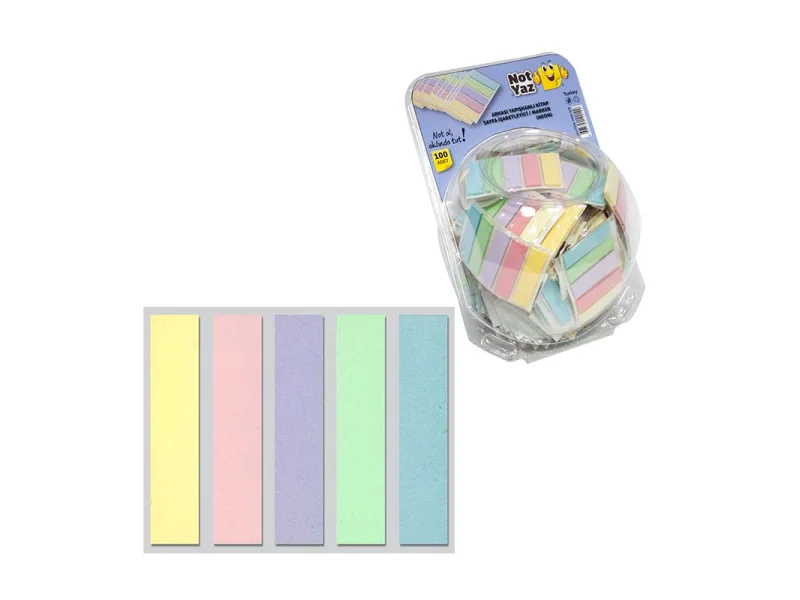 NOT YAZ SAYFA İŞARETLEYİCİ AYRAÇ (PASTEL RENKLİ KAĞIT AYRAÇ) ADET PMP-570