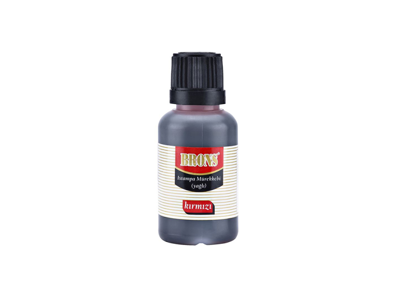 BRONS ISTAMPA MÜREKKEBİ KIRMIZI 30 cc BR-316 BRONS ISTAMPA MÜREKKEBİ KIRMIZI 30 cc BR-316