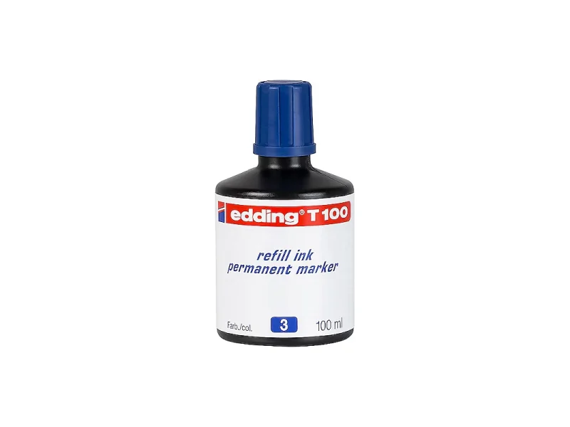 EDDİNG T100 MAVİ PERMANENT MÜREKKEP 100ML EDDİNG T100 MAVİ PERMANENT MÜREKKEP 100ML