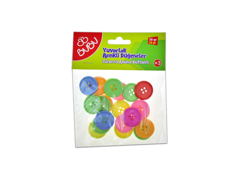 BU-BU BN0006 YUVARLAK RENKLİ DÜĞMELER 30 GR BU-BU BN0006 YUVARLAK RENKLİ DÜĞMELER 30 GR