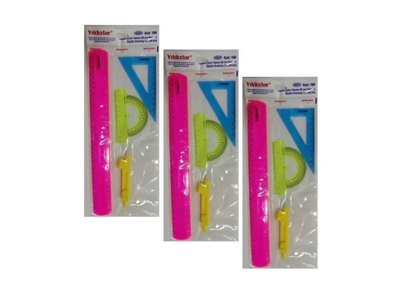 YILDIZLAR ELASTİK ÇİZİM TAKIMI 30 cm KOD.166 YILDIZLAR ELASTİK ÇİZİM TAKIMI 30 cm KOD.166