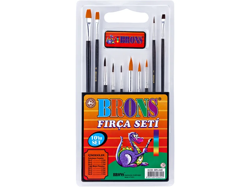 BRONS FIRÇA SETİ 10 LU BR-248 BRONS FIRÇA SETİ 10 LU BR-248