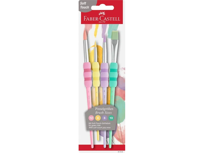 FABER SOFT TOUCH 4 LÜ FIRÇA SETİ PASTEL RENK 481620 FABER SOFT TOUCH 4 LÜ FIRÇA SETİ PASTEL RENK 481620