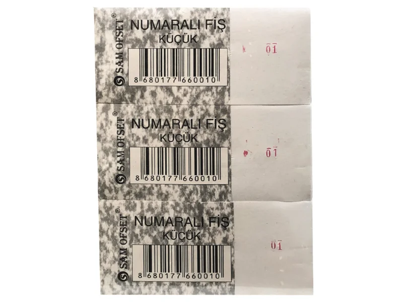 NUMARALI FİŞ KÜÇÜK DÜZİNE100 YP. NUMARALI FİŞ KÜÇÜK DÜZİNE100 YP.