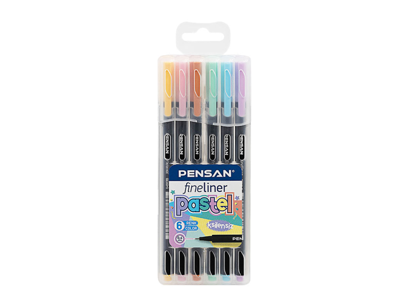 PENSAN 6200 FINELINER KALEM 6 LI PVC KUTU
