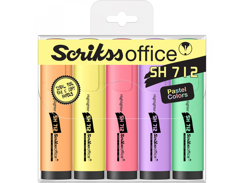 SCRİKSS SH 712 PASTEL FOSFORLU KALEM 5 Lİ PK SCRİKSS SH 712 PASTEL FOSFORLU KALEM 5 Lİ PK