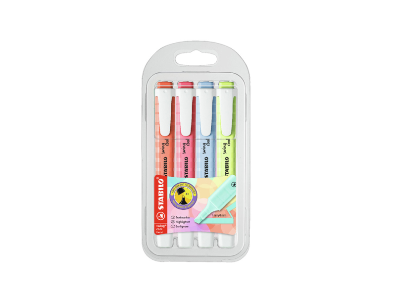 STABILO SWING COOL PASTEL FOSFORLU KALEM 4 LÜ PAKET 275/4-08-1 STABILO SWING COOL PASTEL FOSFORLU KALEM 4 LÜ PAKET 275/4-08-1