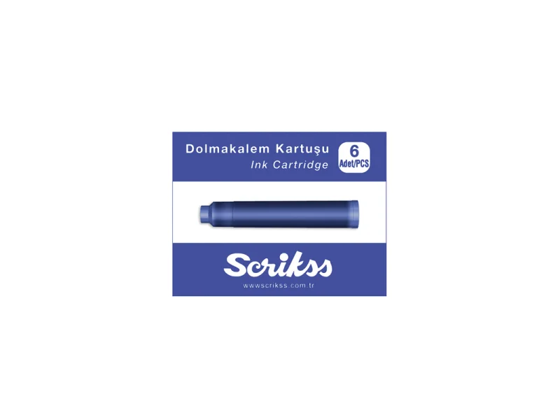 SCRİKSS DOLMA KALEM KARTUŞU MAVİ 6 LI SCRİKSS DOLMA KALEM KARTUŞU MAVİ 6 LI