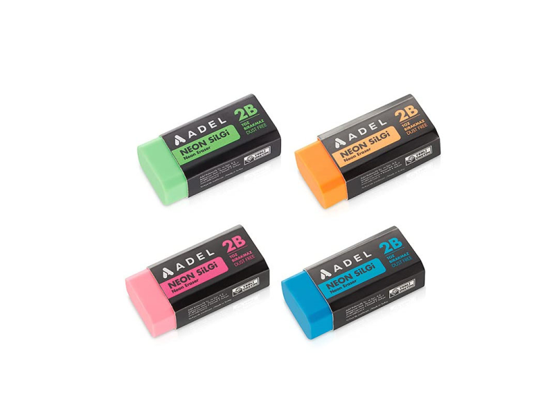 ADEL NEON DUST FREE SİLGİ 4 RENK 20 Lİ 2270000022 ADEL NEON DUST FREE SİLGİ 4 RENK 20 Lİ 2270000022