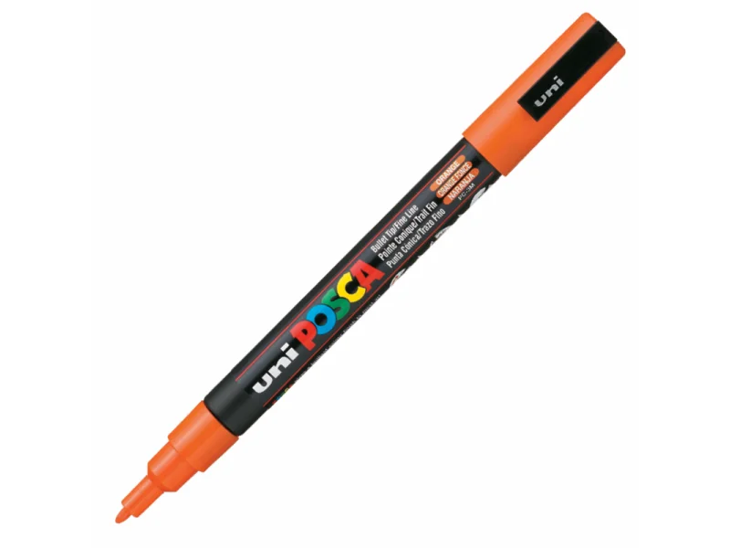 UNİ-BALL PC-3M POSCA SU BAZLI MARKER TURUNCU 0.9 UNİ-BALL PC-3M POSCA SU BAZLI MARKER TURUNCU 0.9