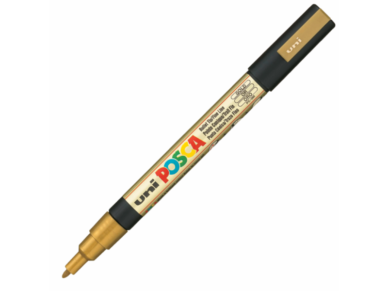 UNİ-BALL PC-3M POSCA SU BAZLI MARKER ALTIN 0.9 UNİ-BALL PC-3M POSCA SU BAZLI MARKER ALTIN 0.9