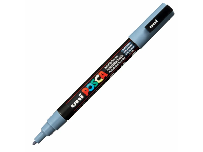 UNİ-BALL PC-3M POSCA SU BAZLI MARKER KURŞ.GRİ 0.9