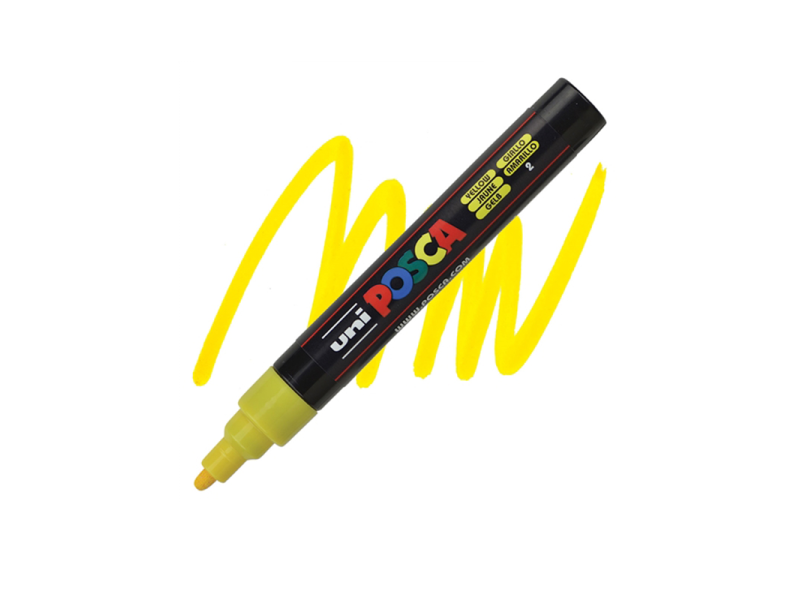 UNİ-BALL PC-5M-POSCA SU BAZLI MARKER SARI 1.8