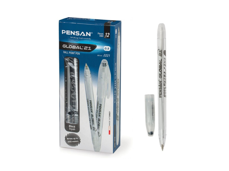 PENSAN GLOBAL 21 SİYAH TÜKENMEZ KALEM 2221 PENSAN GLOBAL 21 SİYAH TÜKENMEZ KALEM 2221