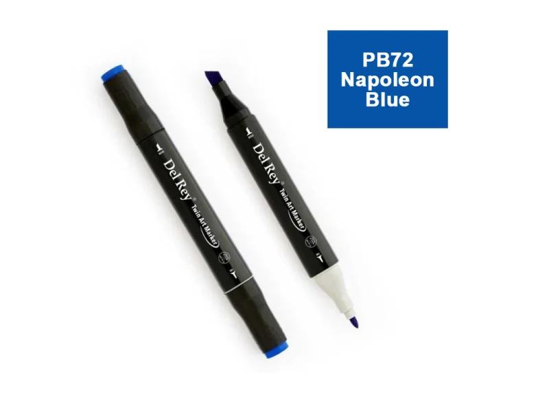DEL REY TWIN MARKER PB72 NAPOLEON BLUE ÇİFT UÇLU GRAFİK KALEMİ MN-DR072 DEL REY TWIN MARKER PB72 NAPOLEON BLUE ÇİFT UÇLU GRAFİK KALEMİ MN-DR072