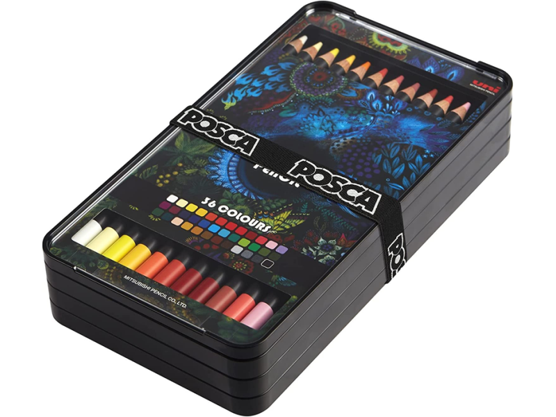 UNİ-BALL POSCA PENCIL 36 RENK BOYA KALEM SETİ KPE-200/36C SET