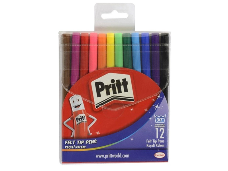 PRİTT 12 RENK KEÇELİ KALEM 1687976 PRİTT 12 RENK KEÇELİ KALEM 1687976