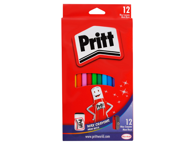 PRİTT 12 RENK SİLİNEBİLİR MUM BOYA 1433960 PRİTT 12 RENK SİLİNEBİLİR MUM BOYA 1433960