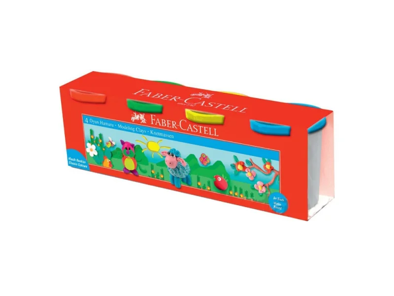 FABER OYUN HAMURU 4 RENK KLASİK RENKLER 100 GR 5170000041 FABER OYUN HAMURU 4 RENK KLASİK RENKLER 100 GR 5170000041