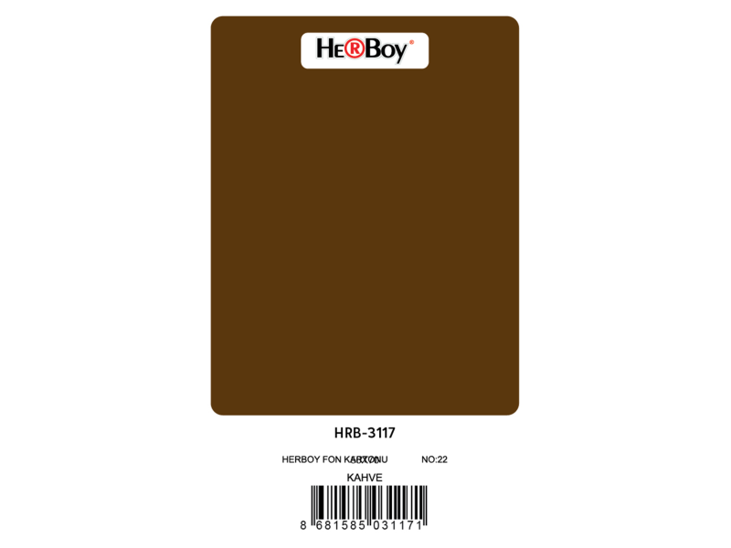 HERBOY HRB3117 FON KARTONU 50x70 KAHVE 160 GR NO:22 100 LÜ HERBOY HRB3117 FON KARTONU 50x70 KAHVE 160 GR NO:22 100 LÜ